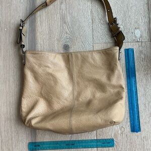 Tignanello Beige Leather Shoulder Bag
